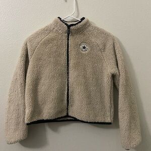 Converse Girls Cream Fleece Jacket